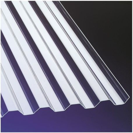 PC trapéz műanyag profillemez 2,5x0,9m átlátszó