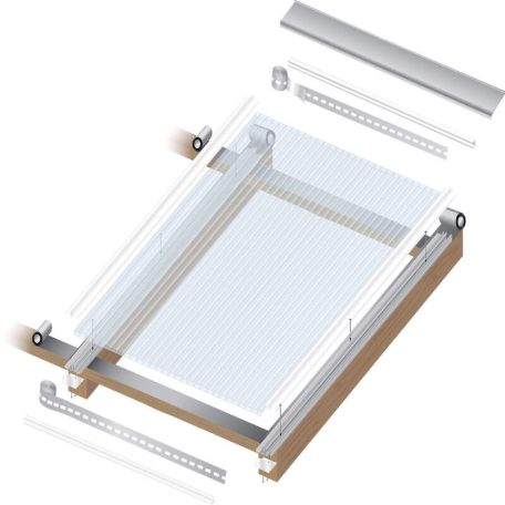 Polikarbonát lemez Zebra 16mm 2500 x 980 mm Fehér
