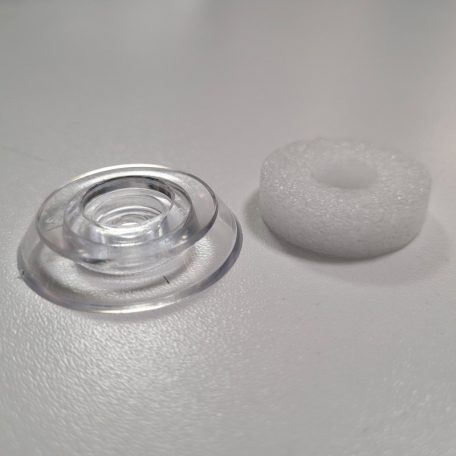 Polikarbonát lemez leszorító korong átlátszó 10mm lemezhez 25db/csomag