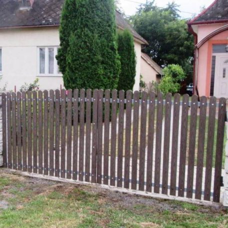 WPC kerítés elem íves, barna tölgy mintázat 1,0m