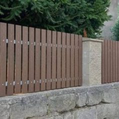 WPC kerítéselem barna sötét íves 71x11x1000mm