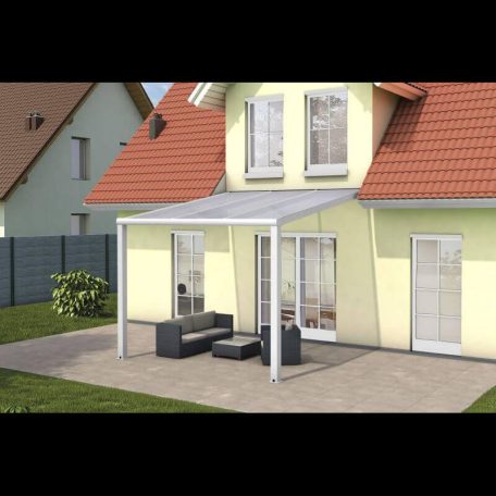 Terasztető pro fehér 3000 X 3000 MM - PC víztiszta