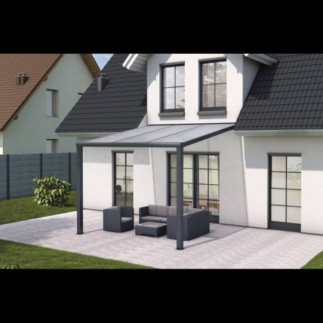 Terasztető pro antracit 3000 X 3000 MM - PC fehér zebracsíkos