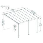 Terasztető Capri szürke 2,99x4,34m